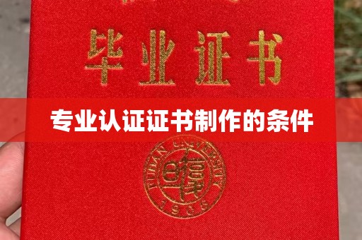 盐边专业认证证书制作的条件
